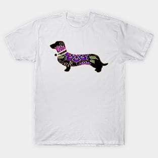 Floral Dachshund T-Shirt